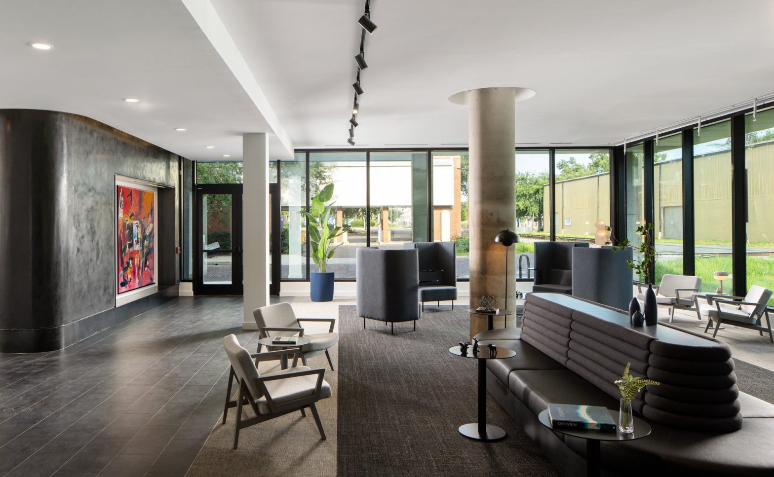 Interior of an office lobby